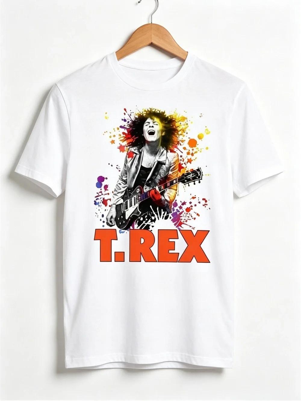 T Rex Rock Band Marc Bolan Graphics Womens Mens T-shirt Unisex